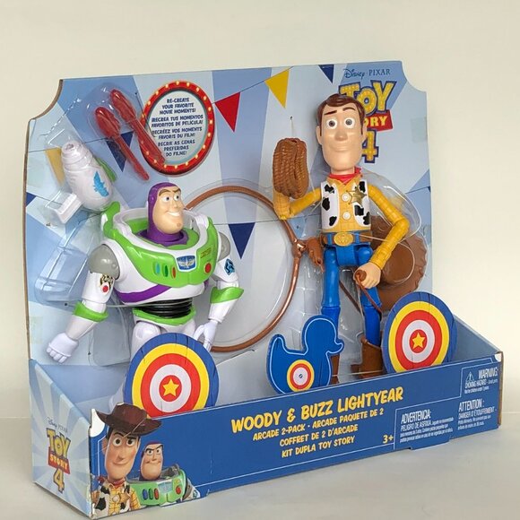 Disney and Pixar Toy Story Woody and Buzz Lightyear  Action Figure Toys 2-Pack - Picture 4 of 15
